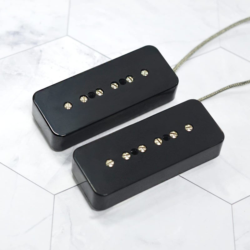 SAPHUE 2pcs Vintage Alnico 5 Soapbar P-90 Guitar Pickup Neck or Bridge Pickup Guitar Accessories(LP P90 Guitar) - Image 4